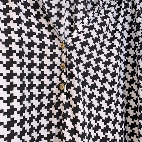 Mudpie black & white prep shirt dress size medium - Picture 3 of 7